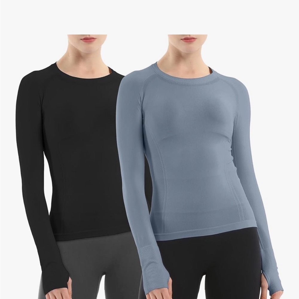 Seamless Workout Longsleeve Tops (2)